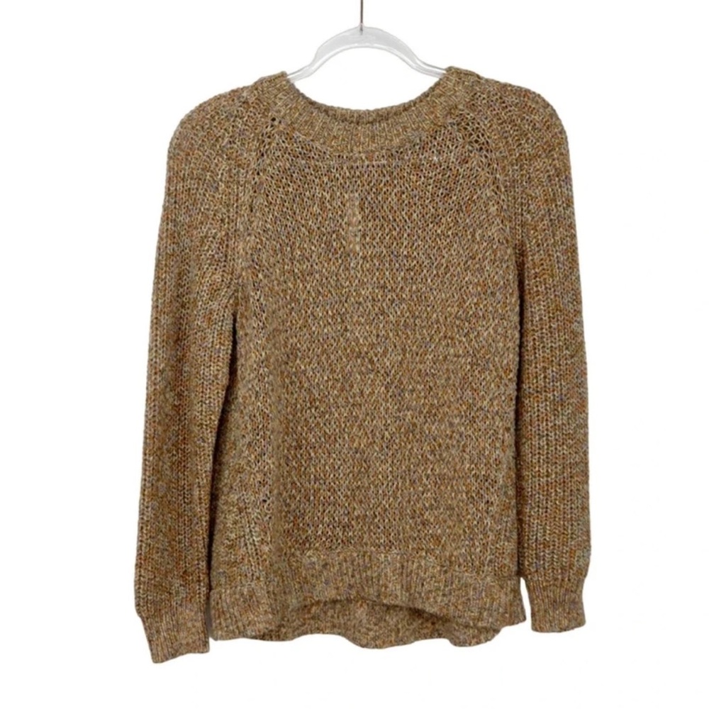 Madewell Textured Crew Neck Sweater in Brown